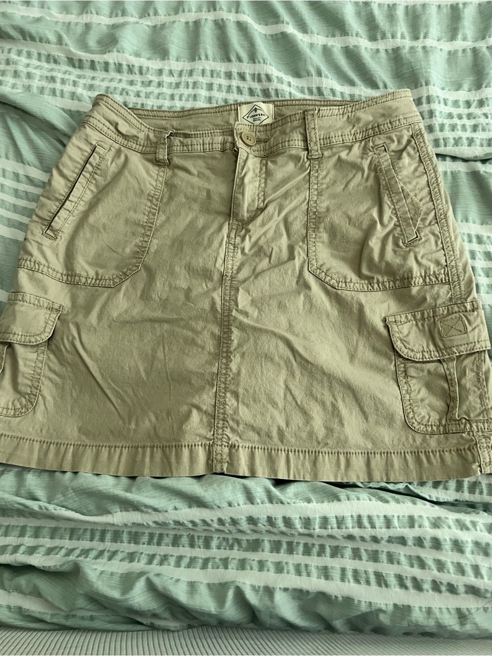 St. John's Bay Khaki Cargo Mini Skirt